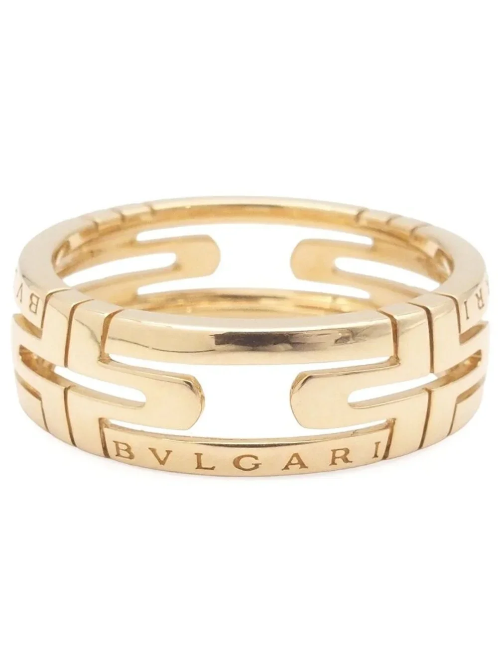 Bvlgari Parentesi Open Work Ring Yellow Gold 18K No 68